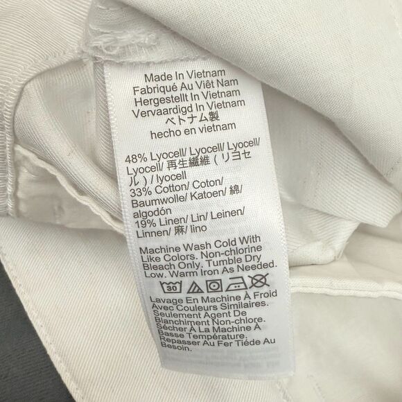 MADEWELL The Drapey Twill Pleated Short 2 White 4” Cotton Blend NWT B19 - Picture 6 of 6